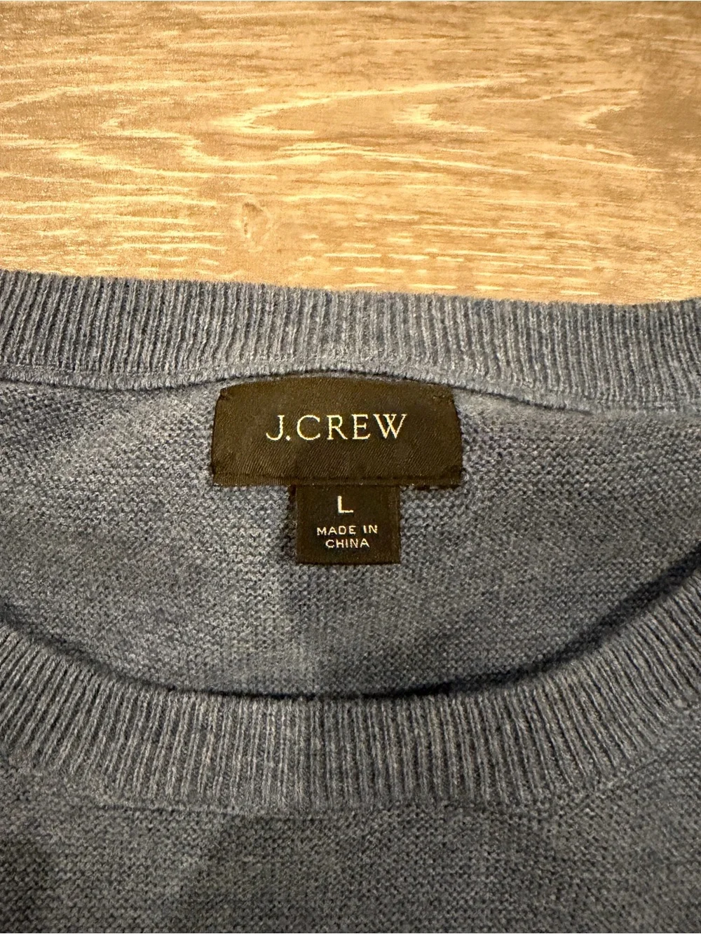 J. Crew Men’s Crewneck Sweater in Dusty Blue